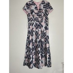 KAY UNGER New York  Metallic Floral Dress Size 8-NEW WITH TAGS